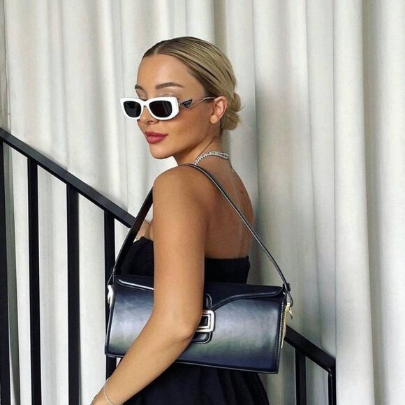 NEW PRADA PR14YS 1425S0 TALC DARK GREY SUNGLASSES - Picture 5 of 15